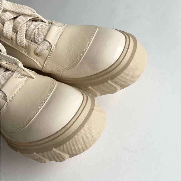 New Sorel Bleached Ceramic Patent Leather Waterproof Combat Boots size 9 - Picture 11 of 15